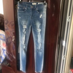 Skinny tight ripped jeans